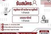  ประชาสัมพันธ์ รับสมัครครูอัตราจ้างวิชานาฏศิลป์และบรรณารักษ์