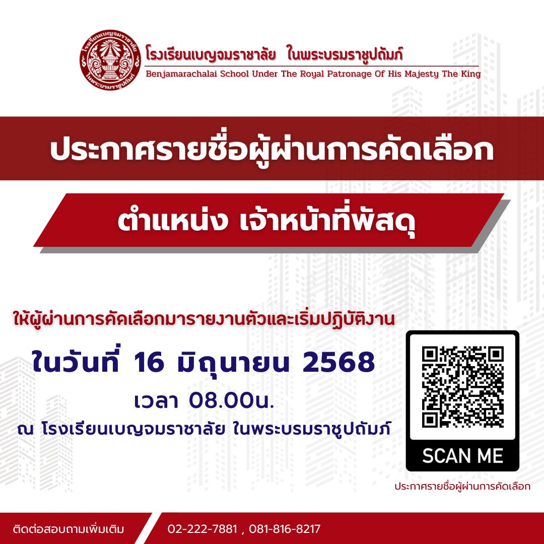ประกาศผผานการคดเลอก พสด